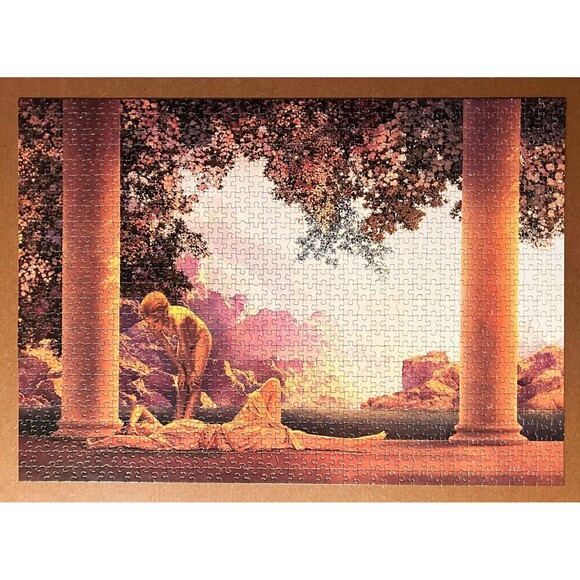Vintage Maxfield Parrish 1922 Daybreak 1000 Piece Fink Jigsaw Puzzle - Complete - Picture 3 of 7
